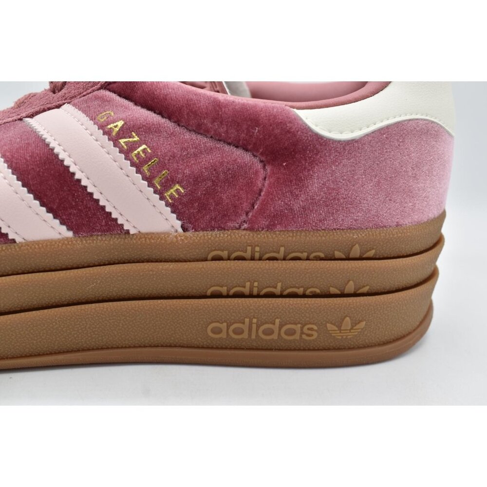 Adidas Womens Size 9.5 Gazelle Bold Gum Velvet Pink Platform Casual Sneakers - Picture 11 of 14